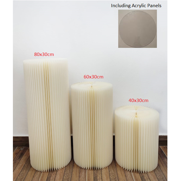 Premium Folding Cake Stand Round Paper Dessert Table